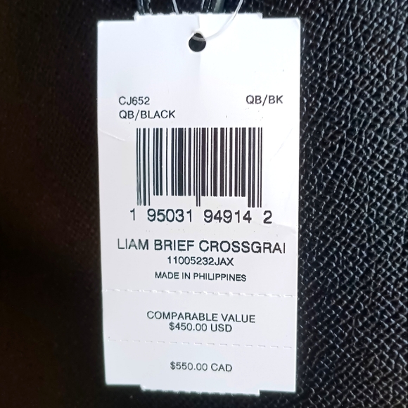 Coach Black Leather Briefcase with Top Handles - Picture 4 of 4